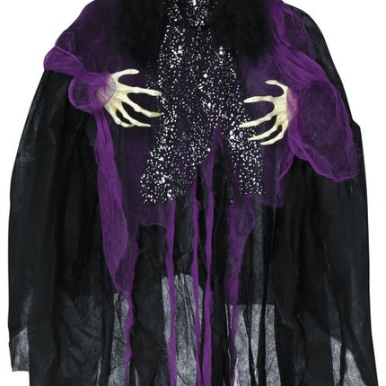 Halloween Hangdecoratie Heks Met Licht En Geluid 1,2m - Partywinkel - 8434077248980