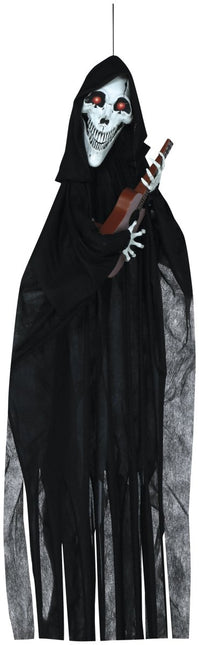 Halloween Hangdecoratie Skelet Met Gitaar 1,2m - Partywinkel - 8434077248867