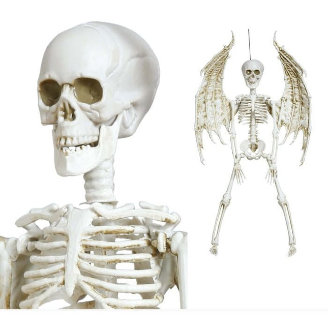 Halloween Hangdecoratie Skelet Met Vleugels 46cm - Partywinkel - 8434077248874