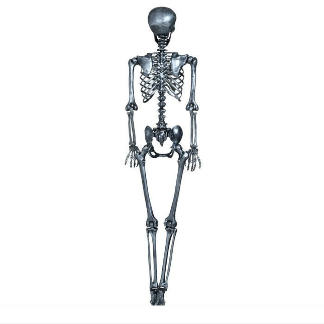 Halloween Hangdecoratie Zilver Skelet 1,6m - Partywinkel - 8434077249406