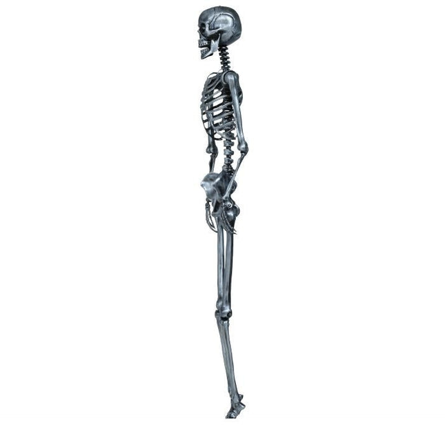 Halloween Hangdecoratie Zilver Skelet 1,6m - Partywinkel - 8434077249406