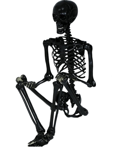 Halloween Hangdecoratie Zwart Skelet 90cm - Partywinkel - 8434077269626