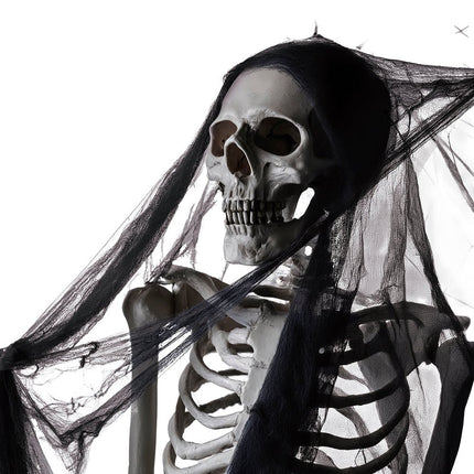 Halloween Hangdecoratie Zwart Spinnenweb 60gr van Fiestas Guirca koop je bij Partywinkel