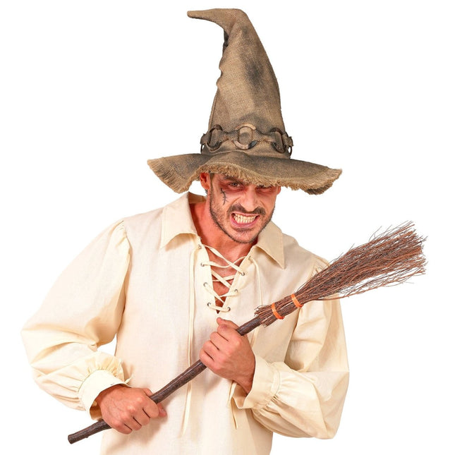 Halloween Heksenhoed Bruin van Widmann koop je bij Partywinkel