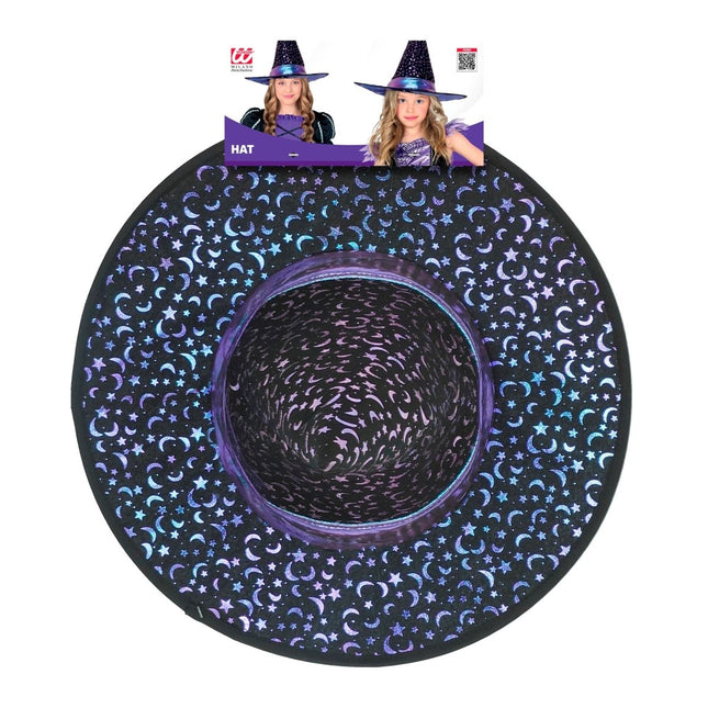 Halloween Heksenhoed Kind Sterren En Maan van Widmann koop je bij Partywinkel