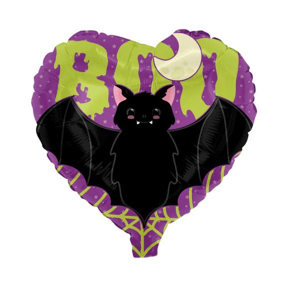 Halloween Helium Ballon Hart Vleermuis Leeg 45cm van VDV Benefit koop je bij Partywinkel