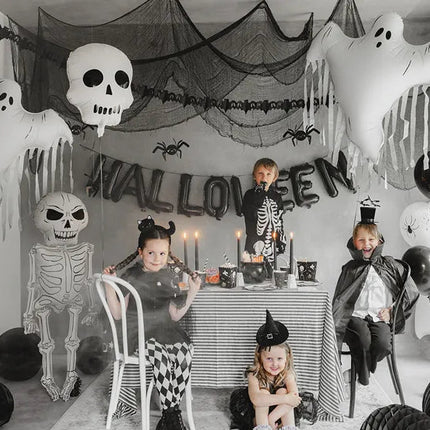 Halloween Helium Ballon Wit Spook Leeg 93cm van Partydeco koop je bij Partywinkel