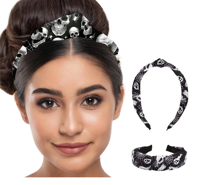 Halloween Hoofdband Zwart Wit Spoken - Partywinkel - 8434077191026