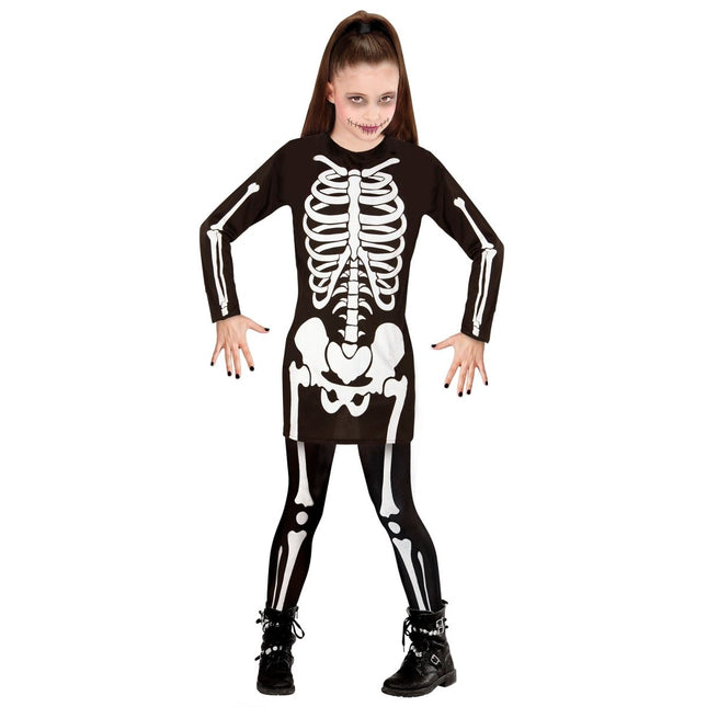 Halloween Jumpsuit Meisje Skelet van Widmann koop je bij Partywinkel