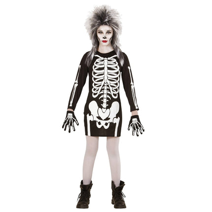 Halloween Jumpsuit Meisje Skelet van Widmann koop je bij Partywinkel