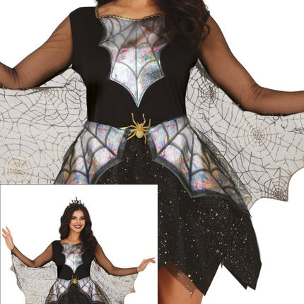 Halloween Jurk Dames Spinnenwebben En Spin van Fiestas Guirca koop je bij Partywinkel