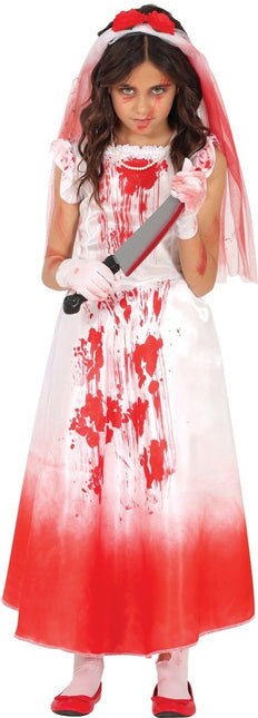 Halloween Jurk Meisje Met Bloed van Fiestas Guirca koop je bij Partywinkel