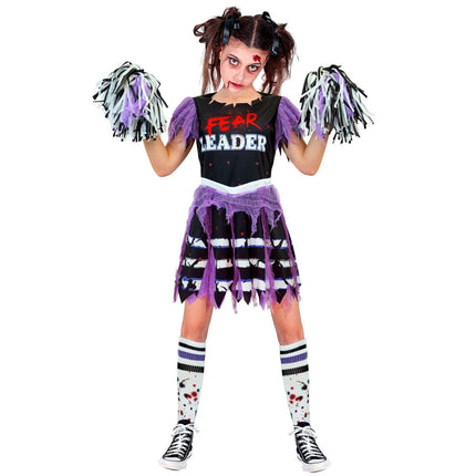 Halloween Jurk Meisje Zombie Cheerleader 5 delig van Widmann koop je bij Partywinkel