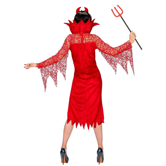 Halloween Jurk Rood Dames Duivel 2 delig van Widmann koop je bij Partywinkel