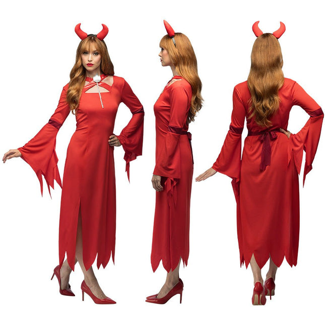 Halloween Jurk Rood Dames Duivel van Boland koop je bij Partywinkel
