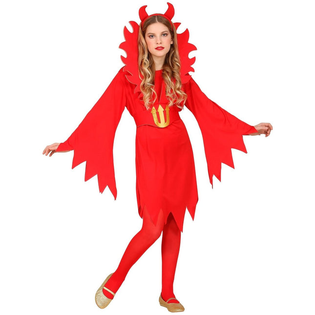 Halloween Jurk Rood Kind Duivel van Widmann koop je bij Partywinkel