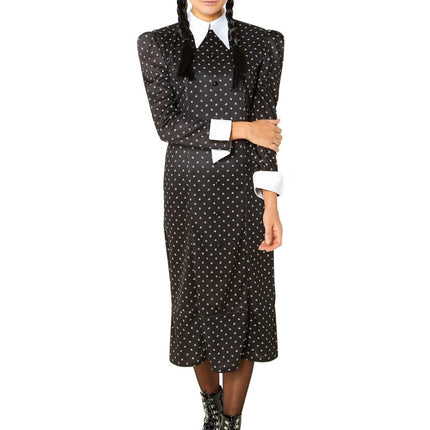 Halloween Jurk Wednesday Addams Dames van Rubies koop je bij Partywinkel