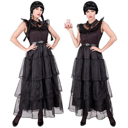 Halloween Jurk Zwart Dames Gothic van Widmann koop je bij Partywinkel