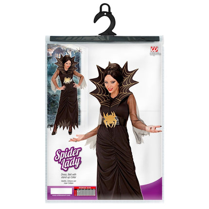 Halloween Jurk Zwart Dames Spider Lady van Widmann koop je bij Partywinkel