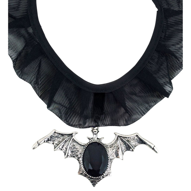Halloween Ketting Choker Met Vleermuis van Widmann koop je bij Partywinkel