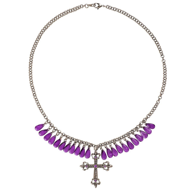 Halloween Ketting Paars Kruis van Widmann koop je bij Partywinkel