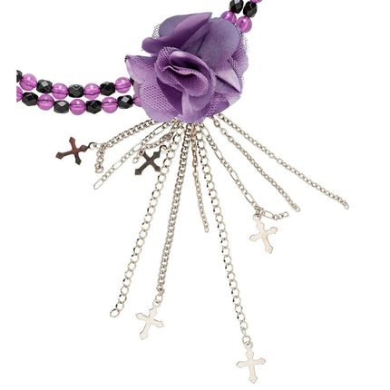 Halloween Ketting Paars Met Roos van Widmann koop je bij Partywinkel