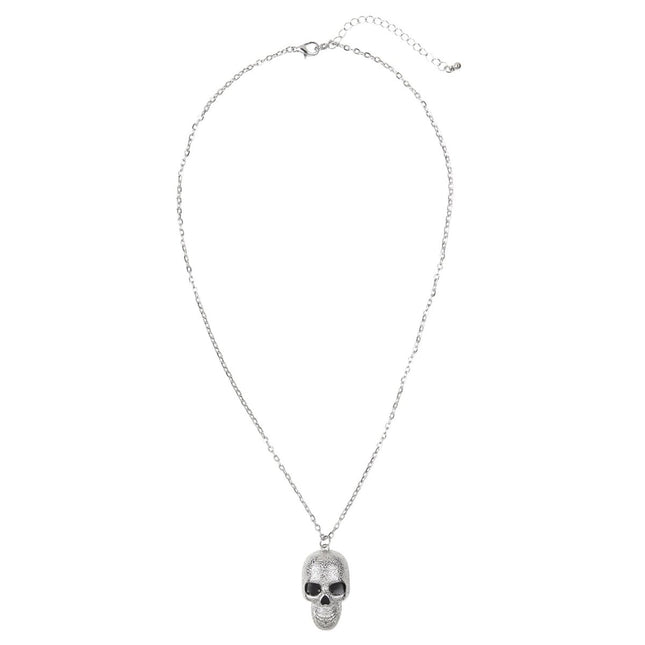 Halloween Ketting Zilver Doodshoofd van Widmann koop je bij Partywinkel