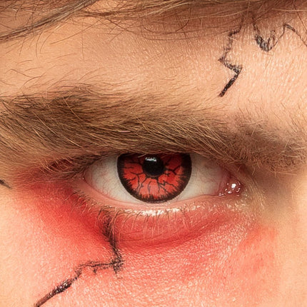 Halloween Kleurlenzen Rood Zwart van Boland koop je bij Partywinkel