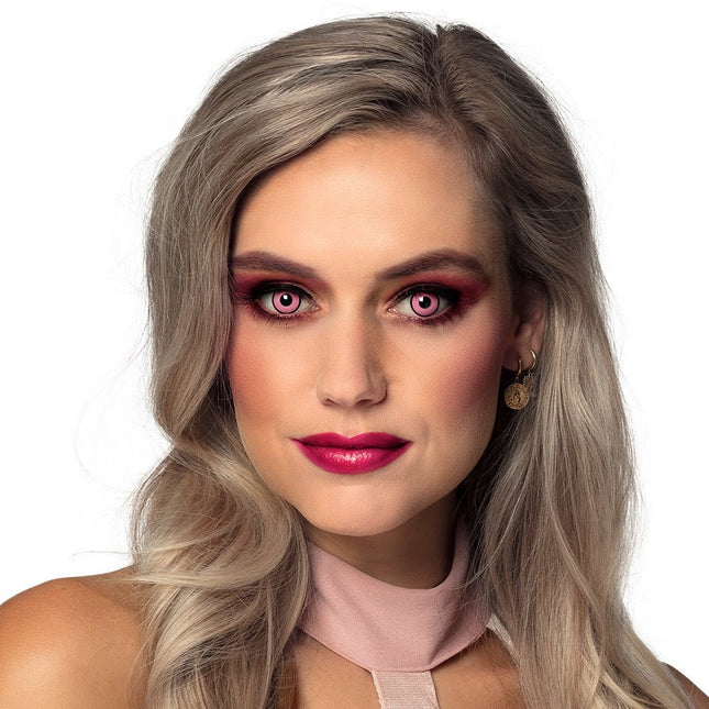 Halloween Kleurlenzen Roze Zwart van Boland koop je bij Partywinkel