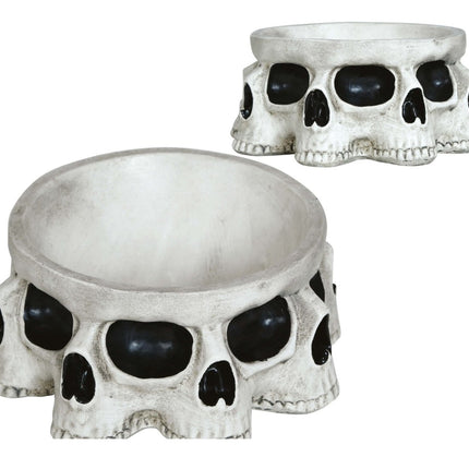 Halloween Kom Schedels 16cm - Partywinkel - 8434077249659