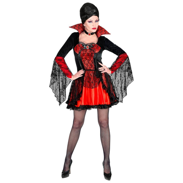 Halloween Kostuum Dames Vampier Kant van Widmann koop je bij Partywinkel