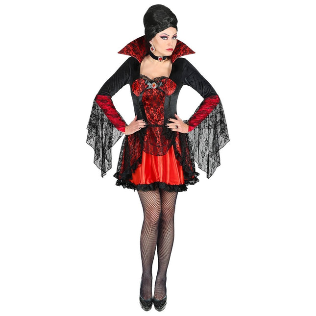 Halloween Kostuum Dames Vampier Kant van Widmann koop je bij Partywinkel