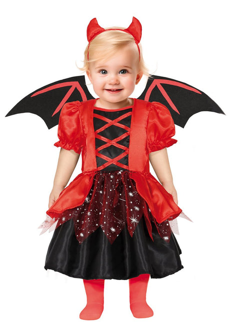 Halloween Kostuum Rood Zwart Baby Duivel van Fiestas Guirca koop je bij Partywinkel