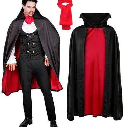 Halloween Kostuum Rood Zwart Vampier 4 delig van Widmann koop je bij Partywinkel