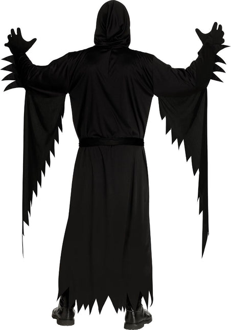 Halloween Kostuum Zwart Geest Face Aged van Ghostface koop je bij Partywinkel