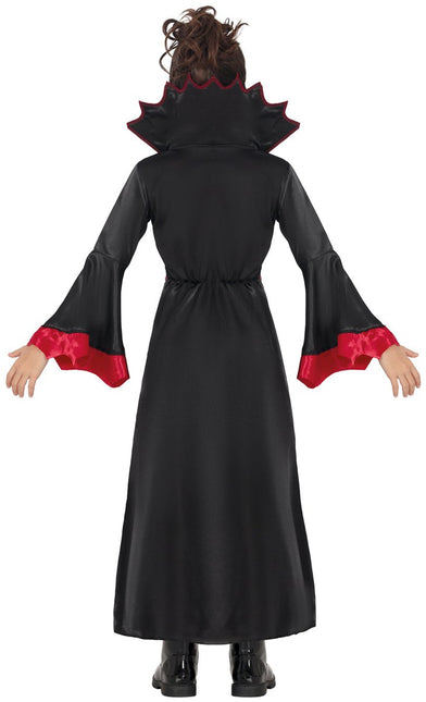 Halloween Kostuum Zwart Rood Meisje Vampier Lang van Fiestas Guirca koop je bij Partywinkel