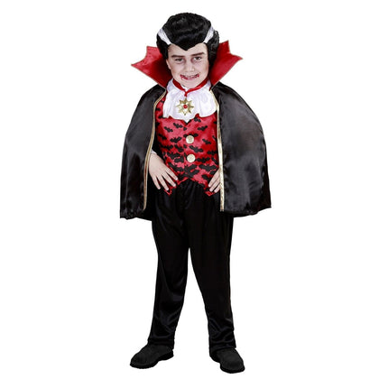 Halloween Kostuum Zwart Rood Vampier Jongen van Widmann koop je bij Partywinkel