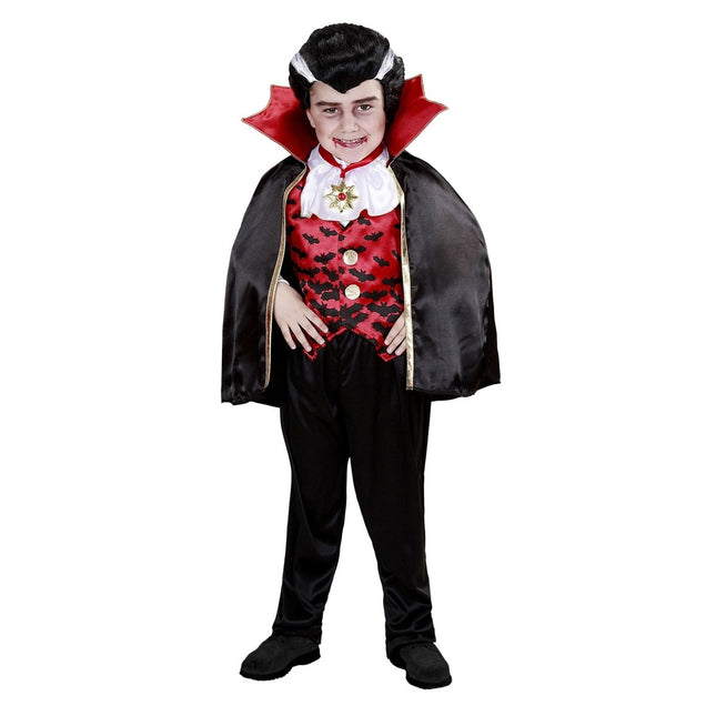 Halloween Kostuum Zwart Rood Vampier Jongen van Widmann koop je bij Partywinkel