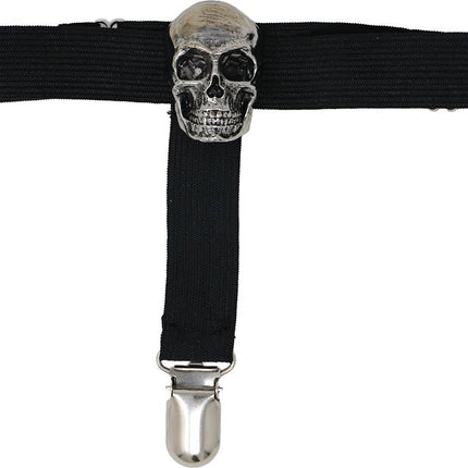 Halloween Kousenband Zwart Schedel van Fiestas Guirca koop je bij Partywinkel