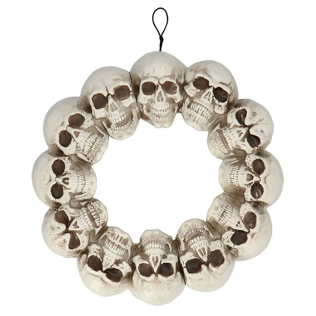 Halloween Krans Schedels van Boland koop je bij Partywinkel