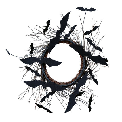 Halloween Kroon Vleermuizen 30cm van Fiestas Guirca koop je bij Partywinkel