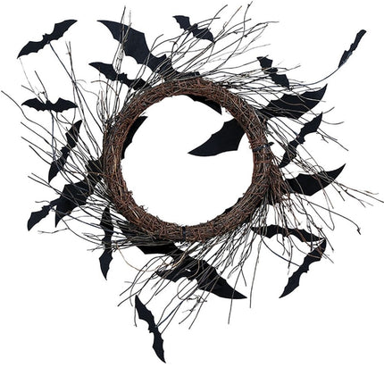 Halloween Kroon Vleermuizen 30cm van Fiestas Guirca koop je bij Partywinkel