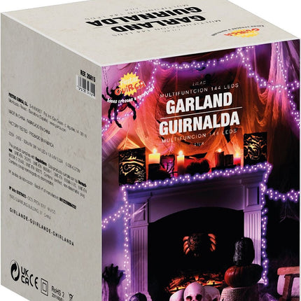 Halloween LED slinger Lila 144 lampjes van Fiestas Guirca koop je bij Partywinkel