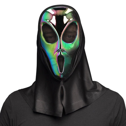 Halloween Masker Alien Holografisch van Boland koop je bij Partywinkel