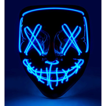 Halloween Masker Blauw Met Licht van Widmann koop je bij Partywinkel