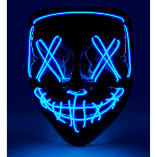 Halloween Masker Blauw Met Licht van Widmann koop je bij Partywinkel