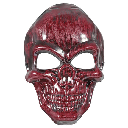 Halloween Masker Bordeaux Rood Schedel van Widmann koop je bij Partywinkel