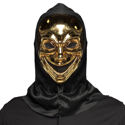 Halloween Masker Goud Killer - Partywinkel - 8712026723666