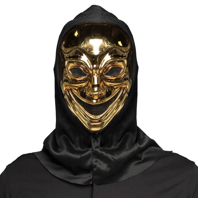 Halloween Masker Goud Killer - Partywinkel - 8712026723666
