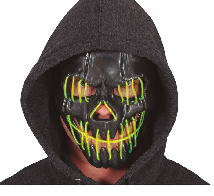 Halloween Masker Lachend Met Licht van Fiestas Guirca koop je bij Partywinkel